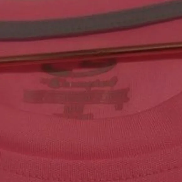 Champion Hot Pink Neon Fitted Muscle Tee Rounded Hem Polyester Top SZ M - Picture 6 of 7